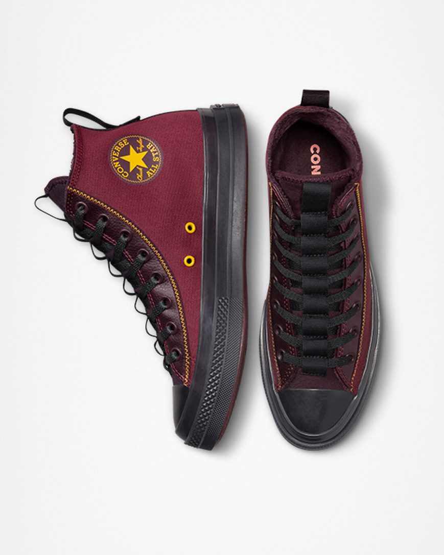 Women's Converse Chuck Taylor All Star CX Explore Counter Climate High Top Shoes Dark Red / Black Pink | AU 38E49D